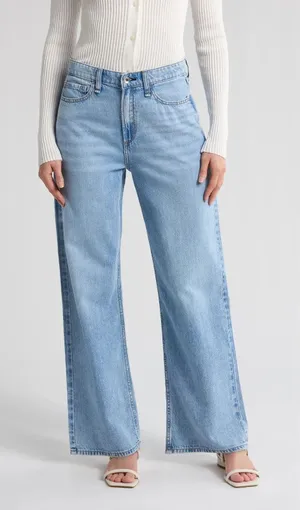 Rag & Bone Lori Featherweight High-Rise Wide Leg Full Length Jeans Womens Sz 27 thumbnail 1