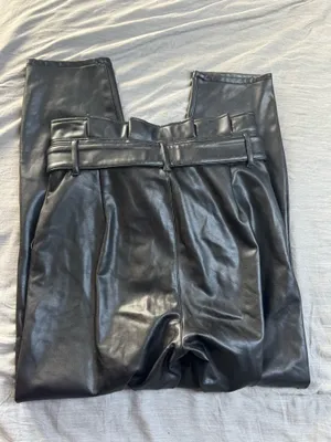 Abercrombie & Fitch Tie Waist Leather Pants thumbnail 3