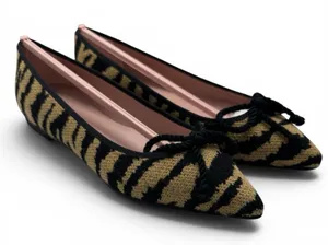 NWB Pretty Ballerinas Malala Camel Ella Ballet Flats US Size 6 thumbnail 1