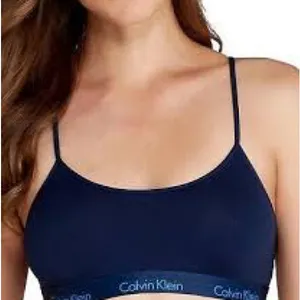 Calvin Klein Navy Blue Bandeau Bralette Sz L thumbnail 2