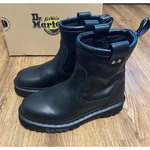 DR MARTENS Anistone LO black leather boots booties shoes women’s 9 new thumbnail 7