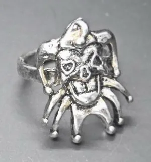 Clown Joker Ring Silver thumbnail 1