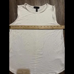 Eileen Fisher White Basic Quiet Luxury Designer Oversized‎ Stretchy Tank XXS thumbnail 5