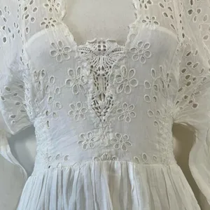Free People White Eyelet Lottie Dress thumbnail 11