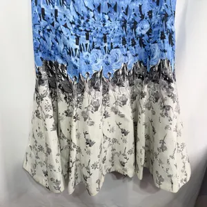 J Taylor Plus Size 18W Dress Sleeveless Fit n Flare‎ Floral Blue White Mini 700 thumbnail 4