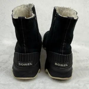 Sorel Kinetic‎ Short Black Suede Faux Fur Lined Ankle Boots NL3128-010 Womens 8 thumbnail 5
