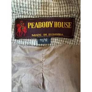 Vintage ‘80s Peabody House Gray Beige Wool Blend Belted Single Breasted Blazer thumbnail 6
