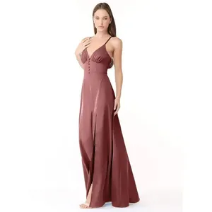 ✨AZAZIE MINA STRETCH SATIN LiGHT PINK DRESS✨ thumbnail 2