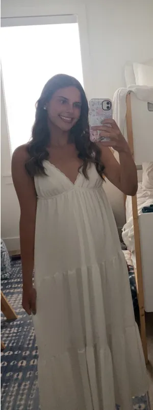 white maxi dress beachy Size M thumbnail 2