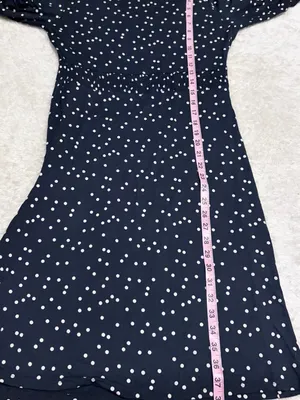Esprit large Maternity & Nursing Navy Blue Polka Dot Midi Dress thumbnail 6