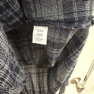 Madewell Black Gray Plaid Westward Bell Sleeve Wool Shirt Small thumbnail 7