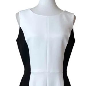 Preston & York Women’s Dress Sheath Classic Black White Color Block Size 8 thumbnail 5
