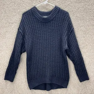 Imperfect‎ SO knit sweater fuzzy ribbed hem neck cuff casual office thumbnail 1