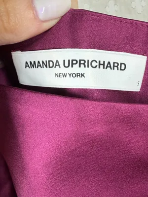 Amanda Uprichard Purple Silk One‎ Shoulder Belted Waist Top thumbnail 4