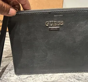 GUESS Black Leather Pouch thumbnail 1