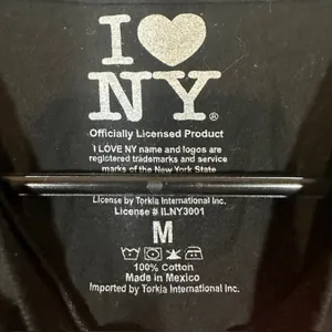 I Love New York Black Graphic Short Sleeve Lightweight T-Shirt Women Sz M thumbnail 7