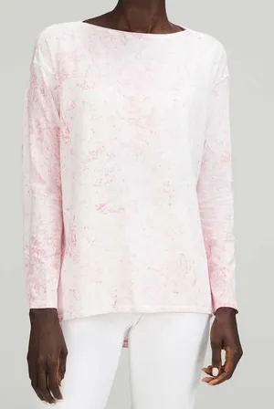 LULULEMON Back in Action Long Sleeve Shirt *Vitasea Pink Peony Brier Rose Size 6 thumbnail 1