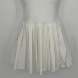 OFFLINE by Aerie Real Me Pleated Tennis Dress Small White Activewear Athleisure thumbnail 6