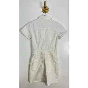 GOOD AMERICAN Fit for Success Utility Dress in Wash Cloud White Size X-Small thumbnail 8