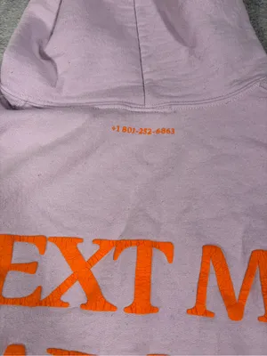 Lonely Ghost Lavender Pullover text me when you get home Hoodie XL thumbnail 8