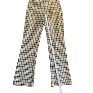 Urban Outfitters -‎ High Rise Kick Flare Pants XS yellow black plaid thumbnail 8