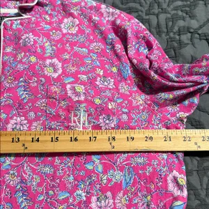 LAUREN RALPH LAUREN medium long sleeve notch collar pajama top black label thumbnail 6