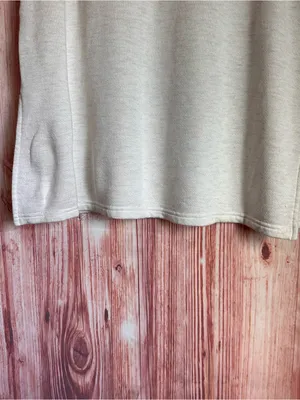 Offline By Aerie Heather Oatmeal Short Sleeve Side Slit Short Sleeve Sweatshirt thumbnail 3