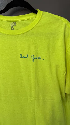But God Neon Yellow Crewneck T-Shirt thumbnail 2