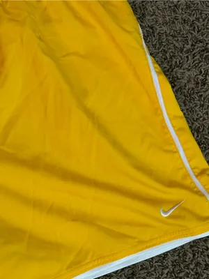 Nike Men’s Bright Yellow Athletic Shorts with White Trim thumbnail 6