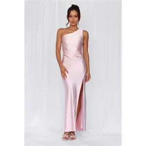 Hello Molly The Aurora Pink Satin Maxi Dress Wedding Parlor thumbnail 2