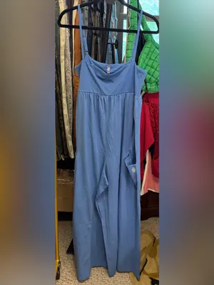 NWT Free People FP Movement Hot Shot Strappy Onesie light cobalt periwinkle - L thumbnail 8