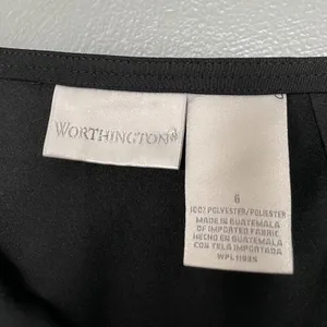 Worthington Skirt Size 6 Black Maxi A-line Wedding Guest Event Basic Semi Formal thumbnail 6