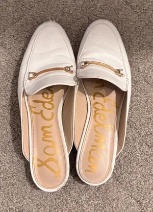 Sam Edelman Cream Loafers with Gold Accent thumbnail 1