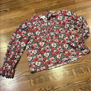 J. Crew Liberty Floral Long Sleeve Blouse , xS thumbnail 3