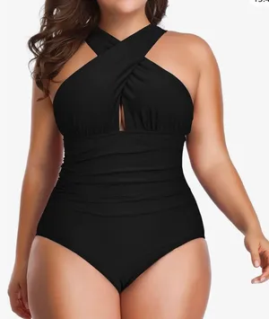 You Di An Women's Swimsuits One Piece Tummy Control Front Cross Backless Swimsuit thumbnail 3