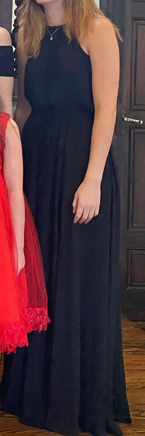 Lulus Black Flowy Dress thumbnail 1