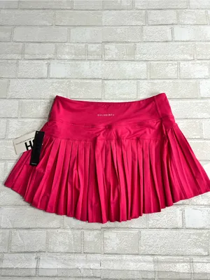Gold Hinge Pleated Active Mini Skirt - Hot Pink Size Large Tennis Golf thumbnail 5
