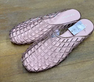 TOP Moda Pink Woven Mule Slide thumbnail 1