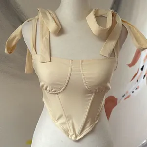 Cider bandeau.  Size Small. Zip closure on side. Straps tie into bows. thumbnail 1