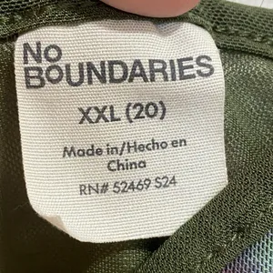 No Boundaries Vtg Y2K XL Mesh Floral Babydoll rosette Cottagecore Top Fairy Grunge Festival thumbnail 3