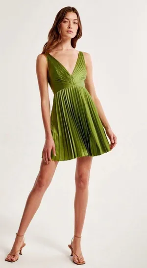 Abercrombie Giselle Pleated Mini Dress thumbnail 1