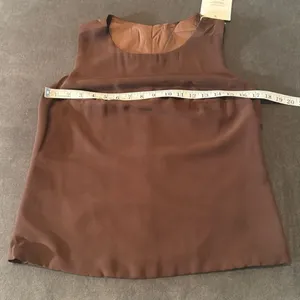 Women’s Brown Chiffon Lapel Jacket 3 Piece Formal Wedding Party Pant Suit Size 4 thumbnail 10