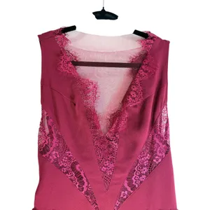 Free People Burgundy Lace Mini Dress Women’s Size 0 Sleeveless Boho thumbnail 3