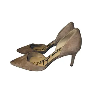 Sam Edelman Oatmeal Suede Telsa Heels thumbnail 4