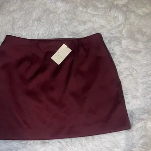 NWT A New Day Red Maroon Satin Mini Skirt size 12 thumbnail 1