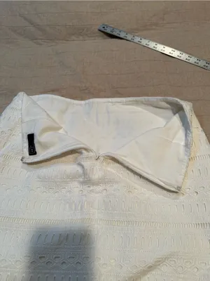 White Crochet Mini Skirt - Women thumbnail 6