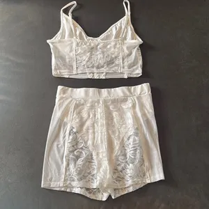 White Lace Women's 2 Piece Sexy Bodycon Set **Size L fits like a MEDIUM NWOT thumbnail 12