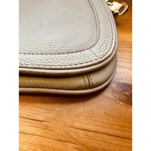 Tory Burch‎ Amanda Logo Gray Crossbody Clutch Gold Chain Flap Magnetic Closure thumbnail 8