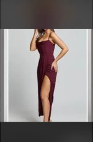 Showpo Burgundy Midi Dresssize 4 S thumbnail 2