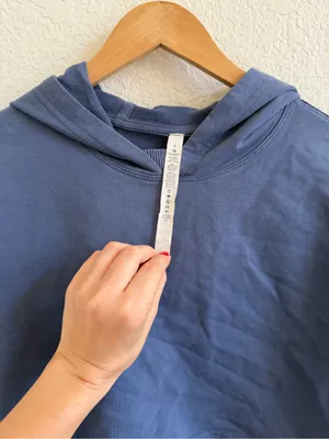 Lululemon All Yours Cropped Hoodie Sweater‎ Navy Blue 8 thumbnail 7